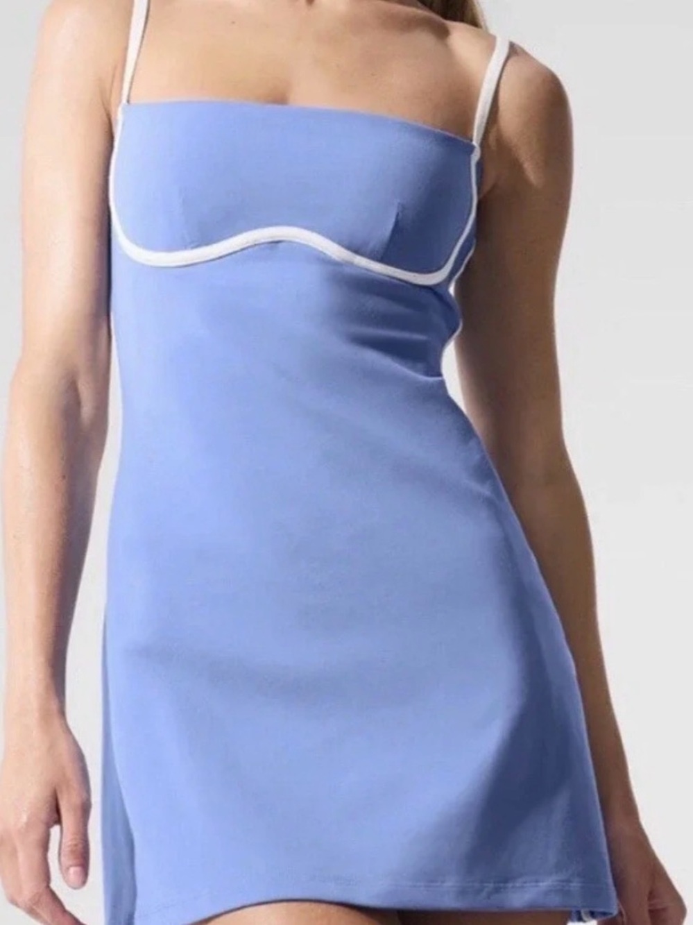 ALO Crystal Blue/White Airlift streamline dress size S
